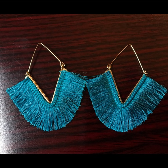 Triangular Tassel Earrings! - Picture 2 of 8